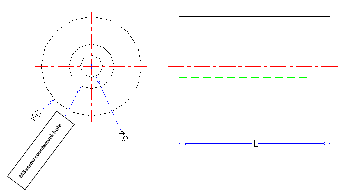 screw hole foro a vite