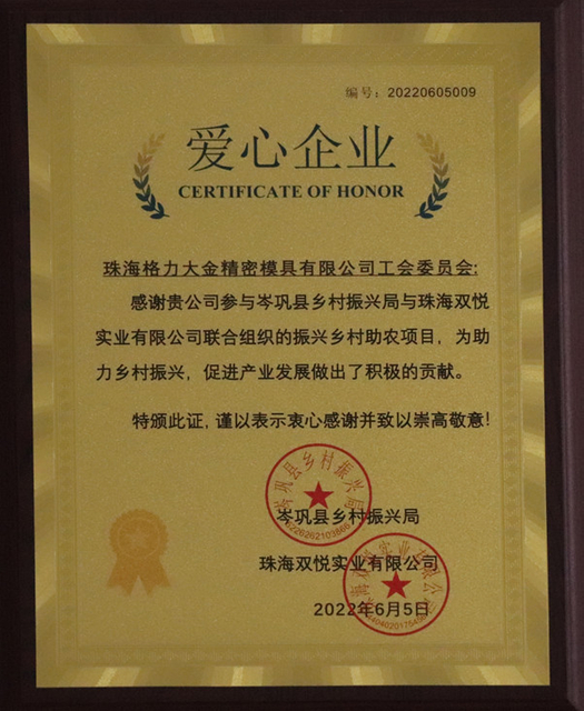 Certificato di proprietà di GREE DAIKIN